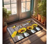 CDSS Tapis de salle de bain drôle avec des citations inspirantes - Tapis de porte d'entrée d'automne - Tapis intérieur (40 x 60 cm)