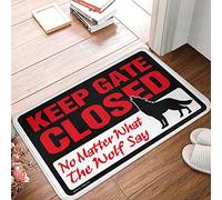 CDSS Tapis de sol d'automne extérieur Keep Gate Closed No Matter What The Wolf Say Paillasson Paillasson intérieur Tapis d'hiver (40 x 60 cm)