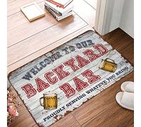CDSS Tapis de sol d'automne pour extérieur Bienvenue dans notre bar de jardin avec fierté pour servir ce que vous apportez tapis de maison tapis d'intérieur ou d'extérieur grand (65 x 90 cm)