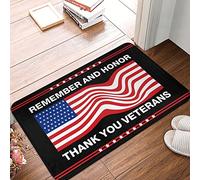 CDSS Tapis de sol d'automne pour l'extérieur des anciens combattants américains, soldat, paillasson d'entrée, tapis d'hiver (65 x 90 cm)