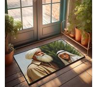 CDSS Tapis d'entrée intérieur maison voyage dans le désert : un homme âgé et un jeune garçon partagent des histoires paillasson piscine trucs pour adolescents (50 x 80 cm)