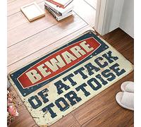 CDSS Tapis d'extérieur d'hiver « Beware Of Attack » - Motif tortue - Article cool pour votre chambre - Tapis d'entrée d'intérieur (50 x 80 cm)