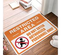 CDSS Tapis d'extérieur pour porte d'entrée avec inscription « Do Not Enter, Authorized Personnel Only » - Grand tapis d'extérieur pour entrée extérieure FU (40 x 60 cm)