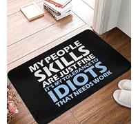 CDSS Welcome Mats Outdoor Fall My People Skills Are Just Fine Tapis de porte amusant pour porte d'entrée drôle Ma(40 x 60 cm)