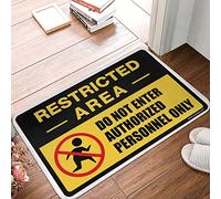 CDSS Welcome Mats Tapis d'intérieur avec inscription « Do Not Enter, Authorized Personnel Only » - Tapis de porte intérieur pour maison, entrée, extérieur, terrasse D (40 x 60 cm)