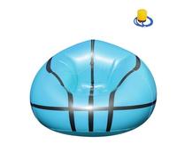 CDUENTAK Pouf gonflable ballon de sport, fauteuil lounge bleu basket-ball