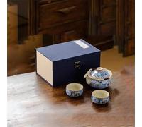 CDULOKLB Théière en céramique avec infuseur et Couvercle, Service à thé en émail Motif Fleurs de Prunier, Style rétro Kungfu Chinois pour la cérémonie du thé, décoration pour la Maison et Le Bureau