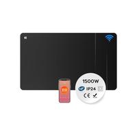 CDV x CIARRA Radiateur Mural Céramique Noir 1500 W WiFi