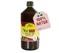 cdVet Fit-BARF Feed Oil 1 litre - huiles végétales de haute qualité pressées à froid avec des acides gras essentiels comme complément alimentaire BARF et source d'énergie pour chiens et chats