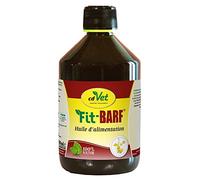 cdVet Fit-BARF Feed Oil 500 ml - huiles végétales de haute qualité pressées à froid avec des acides gras essentiels comme complément alimentaire BARF et source d'énergie pour chiens et chats