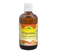 cdVet Naturprodukte Singulares Sacha Inchi Huile 100 ML - pour Chien, Chat - Complément Alimentaire - Haute digestibilité - Riche en Vitamine A+E - Oméga 3, oméga 6, acides Gras oméga 9 - 100