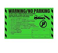 CDXHOME Lot de 100 autocollants pour violation de stationnement - Difficile à enlever - Avertissement de remorquage - 20,3 x 12,7 cm, vert