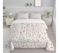 CDXNORA Couette Chaude Ultra Gonflante 140x200 cm, Fleurs Sauvages Fleurs Imprimée Douce Réversible Légère Chaude Aquarelle Plantes 4 Saisons Lavable Microfibre Couette Edredon sans Housse