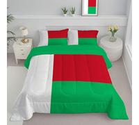 CDXNORA Couette Drapeau De Madagascar Imprimée sans Housse, Respirante et Confortable Drapeau National Couette, Réversible Microfibre légère Chaude Lavable Couettes 240x220 cm