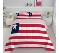 CDXNORA Couette Drapeau Libérien Imprimée sans Housse, Respirante et Confortable Drapeau National Couette, Réversible Microfibre légère Chaude Lavable Couettes 240x220 cm