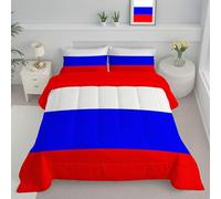 CDXNORA Couette Drapeau Russe Imprimée sans Housse, Respirante et Confortable Drapeau National Couette, Réversible Microfibre légère Chaude Lavable Couettes 264x228 cm