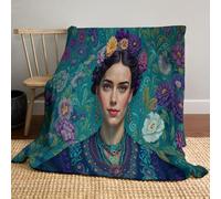 CDXNORA Couverture Style d'art Ethnique Flanelle, Couverture Polaire Flanelle Imprimé Femme Couronne, Couvertures Violet Légères Moelleuse Chaudes, pour Voyager Lit ou Canapé 100x150 cm