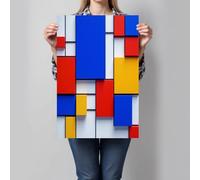 CDXNORA Impression sur Toile, Espace Blocs De Couleur Tableau Murale Affiches Abstraction Géométrie Tableau Decoration Murale, pour Salon Chambre Cuisine Deco Impression sur Toile Sans Cadre 60x80 cm