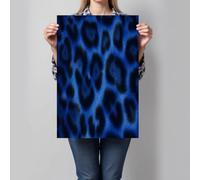 CDXNORA Impression sur Toile Mode Faune Sauvage, Bleu peinture murale sur toile Imprimé Léopard Réaliste Sans Cadre, Tableaux Décoration Murale Pour Maison Salon Salle de Bain Toilettes 40x60 cm