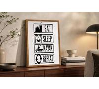 CDXNORA Impression sur Toile Noir, Sans cadre Icônes Simples Image Tableau Decoration Murale pour salon, Nourriture Hamacs Kayaks peinture sur toile pour Cuisine Salle à manger 60x80 cm