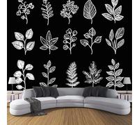 CDXNORA Papier Peint Panoramique en Soie Gribouillages Dessinés À La Main 350×256cm - Noir Et Blanc Revêtement Mural pour Chambre Salon & Bureau - Design Moderne Décoration Murale - Noir