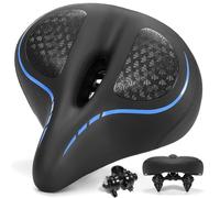 CDYWD Selle de Velo Ultra Confortable Homme et Femme, Large, avec Suspension, Rembourrage Doux, Ventilation, Ergonomique Selle Confort Velo pour VTT, Vélo de Ville, Ebike, Vélo Stationnaire