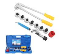 CDZHLTG Dilatation de Tuyau en Cuivre, Levier Manuel pour Tuyau dextension de Tube, Tube Expander Tool Kit avec Mallette et 7 Tubes à Levier à Expansion 3/8,1/2,5/8,3/4,7/8,1,1-1/8