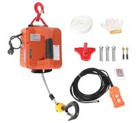 CDZHLTG Palan Élévateur Électrique 3 en 1 Treuil Électrique Portable, Treuil de Levage Électrique avec Télécommande Sans Fil, Télécommande à Câble, 1500 W Treuil Électrique Système Charge 500KG