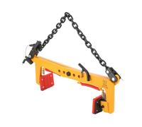 CDZHLTG Pince de Levage Pierre 350 kg, Ouverture Réglable 30-51 cm Modèle Chaîne avec Poignée, Lève-Plaque Antidérapant à Coussinets Caoutchouc pour Bordure Béton Bloc, Porte-Pierres Jaune avec Chaîne