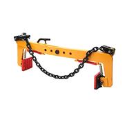 CDZHLTG Pince de Levage Pierre 500 kg, Ouverture Réglable 33-70 cm Modèle Chaîne, Lève-Plaque Antidérapant pour Bloc Béton Granit, Porte-Pierres Jaune avec Chaîne de Levage pour Engin de Chantier