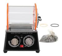 CDZHLTG Polisseur de Bijoux 3KG Machines de Polissage de Tambour à Tambour Polisseur Rotatif Polisseuse, 5 Vitesses 0-60 mins Réglable Polisseuse à Bijoux avec Perle de Polissage Libre pour Bijoutier