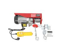 CDZHLTG Treuil électrique 1300W - capacité 800 kg (double câble), outils de levage électriques, treuil d’échafaudage, palan électrique avec télécommande, pour garage, atelier, chantier, usine