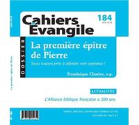 CE-184 - La première épître de Pierre - COL CAHIERS EVANGILE - Cerf - broché - Livre