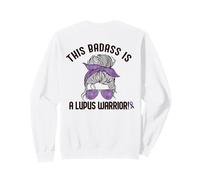 CE Badass EST Un Guerrier Lupus Mème Femme de Sensibilisation sur Le Dos Sweatshirt