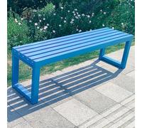 Ce Banc de Jardin en métal résistant aux intempéries, avec sa Structure en Acier sans Dossier, est idéal pour l'extérieur, la pelouse, la Cour, la terrasse et Les écoles. Un mobilier de Jard