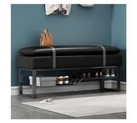 Ce Banc de Rangement pour Chaussures Peut Servir de Meuble à Chaussures d'entrée ou de Meuble à Chaussures d'appoint. Il est composé d'un Banc en métal avec Assise en Similicuir, d'un Banc r