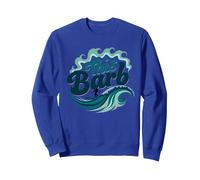 Ce Barb : Surfer Girl Ocean Wave Retro Sweatshirt, Unisexe pour Adultes, Bleu Royal, M