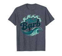 Ce Barb : Surfer Girl Ocean Wave Retro T-Shirt, Homme, Bleu Chiné, XXL