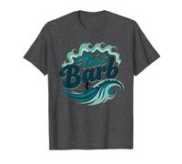 Ce Barb : Surfer Girl Ocean Wave Retro T-Shirt, Homme, Chiné Foncé, S
