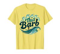 Ce Barb : Surfer Girl Ocean Wave Retro T-Shirt, Homme, Citron, XL