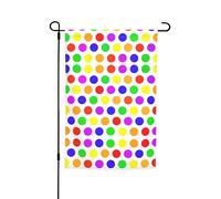 Ce beau drapeau de jardin à pois est la bienvenue aux invités dans votre maison avec un style unique. Parfait pour toute terrasse, patio, porche ou véranda et fait de charmantes déclarations