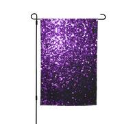 Ce beau drapeau de jardin violet à paillettes est la bienvenue aux invités dans votre maison avec un style unique. Parfait pour n'importe quelle terrasse, patio, porche ou véranda et fait de