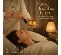 Ce bol chantant compact en cuivre de 3,15 pouces a un ton cristallin, convient pour éveiller l'esprit et le corps, le yoga, la méditation, soulager le stress psychologique, et peut également être offe