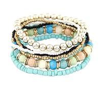 Ce bracelet de perles coloré est idéal pour les amis, les sœurs et les filles. Laissez le bracelet témoigner de vos colliers tendance pour femme, taille unique, Métal, Pas de gemme