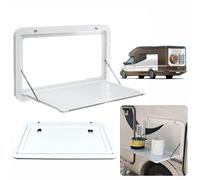 Ce Bureau Mural Pliable pour Camping-Car et Caravane - Table Rabattable pour Fourgon aménagé, Table à Manger extérieure et Poste de Travail, Conception à abattants Peu encombrante pour remor