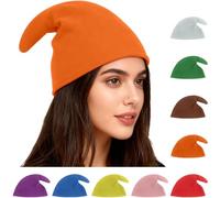 Ce chapeau d'elfe polyvalent, ce chapeau pointu aux couleurs vives ou ce bonnet de Père Noël sont parfaits pour les carnavals, Noël, les anniversaires, les fêtes et autres occasions.(Orange)