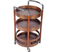 Ce Chariot de Service à 3 Niveaux sur roulettes - élégant Support de Cuisine et Chariot de Coiffure pour la Maison, Les Restaurants et Les hôtels - Buffet et Chariot à Boissons Polyvalent po