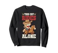 Ce chat chevauche seul un chat cowboy Sweatshirt