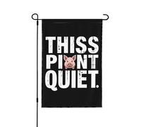 Ce cochon n'est pas silencieux - Drapeau de jardin fantaisie 12x18 double face décoratif pour intérieur