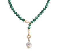 Ce collier de perles d'eau douce naturelles dispose d'un pendentif baroque rose de 8 à 9 mm et d'un fermoir à bascule en oxyde de zirconium doré, avec une longueur totale d'environ 59,7 cm. C'est un